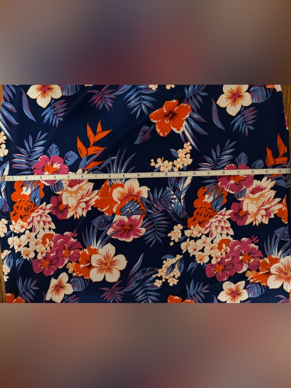 Tommy Bahama Navy Floral Maxi Dress with Pink and Orange Blooms - Picture 8 of 8